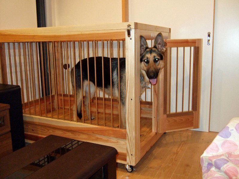 犬小屋製作工房K - 大型犬 室内 ケージ サークル