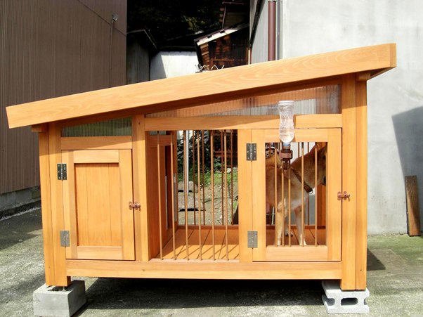 犬小屋製作工房K - 柵付き犬小屋