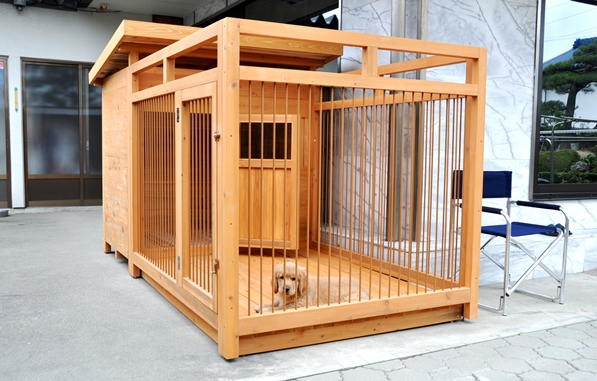 犬小屋製作工房K - サークル＋犬小屋一体型
