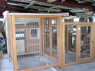 犬小屋製作工房Ｋ／天然木ケージ（ロスナイ付き）送料込み 犬小屋製作工房K／天然木ケージ（ロスナイ付き）