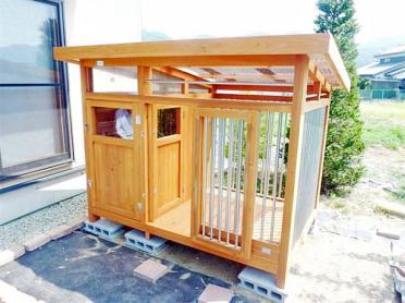 完成したサークル小屋一体型  完成したサークル小屋一体型