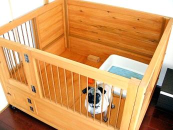 犬小屋製作工房k 木製 犬用室内サークル ケージ