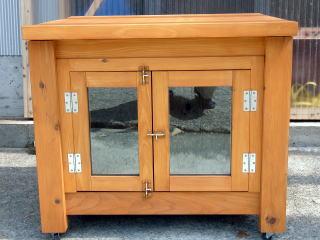 製作中の犬小屋写真