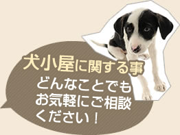 犬小屋に関することどんなことでもお気軽にご相談ください。